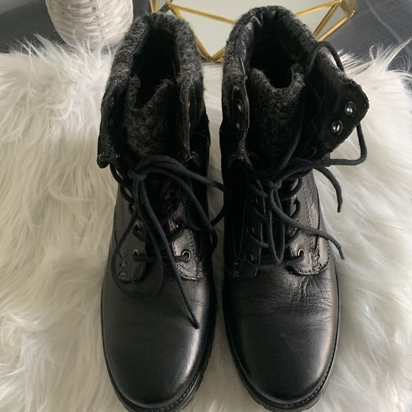 Steve Madden Black/Grey Ankle Boots - Picture 7 of 8